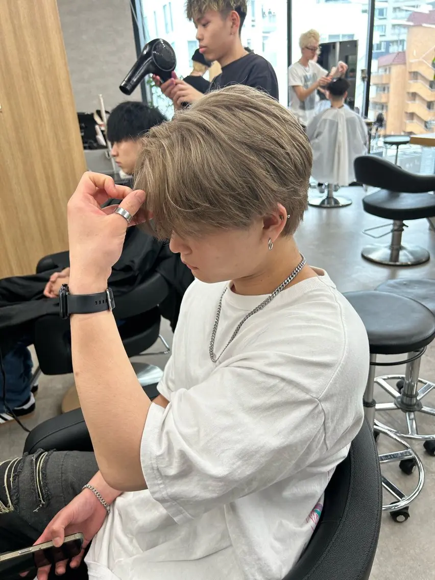 カラー メンズ メンズブリーチ ブリーチ 🩵韓国スタイル特化 🩵yuuのヘアスタイル