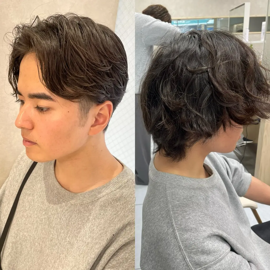 パーマ メンズ ダウンパーマ特化💎 ボブ・レイヤーりなのヘアスタイル