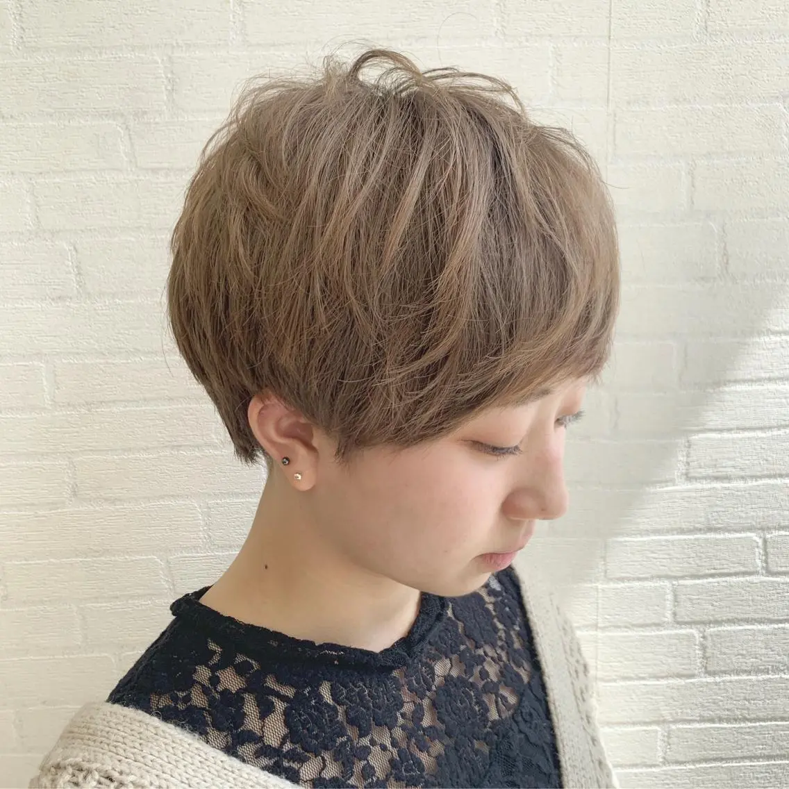 ショート 切りっぱなしボブ ショートボブ ハンサムショート ボブ ショートヘア カット トリートメント 初めてのショート お任せください✂️のヘアスタイル