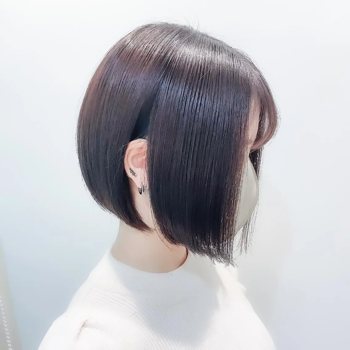 ショート 🫧小顔顔周りカット レイヤー/縮毛/白倉のヘアスタイル