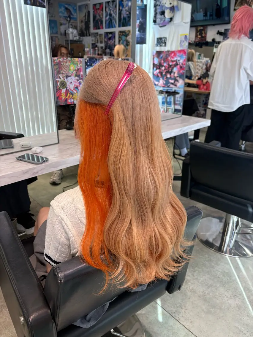 ロング カラー ヘアカラー オタク🍒美容師 モロホシのヘアスタイル
