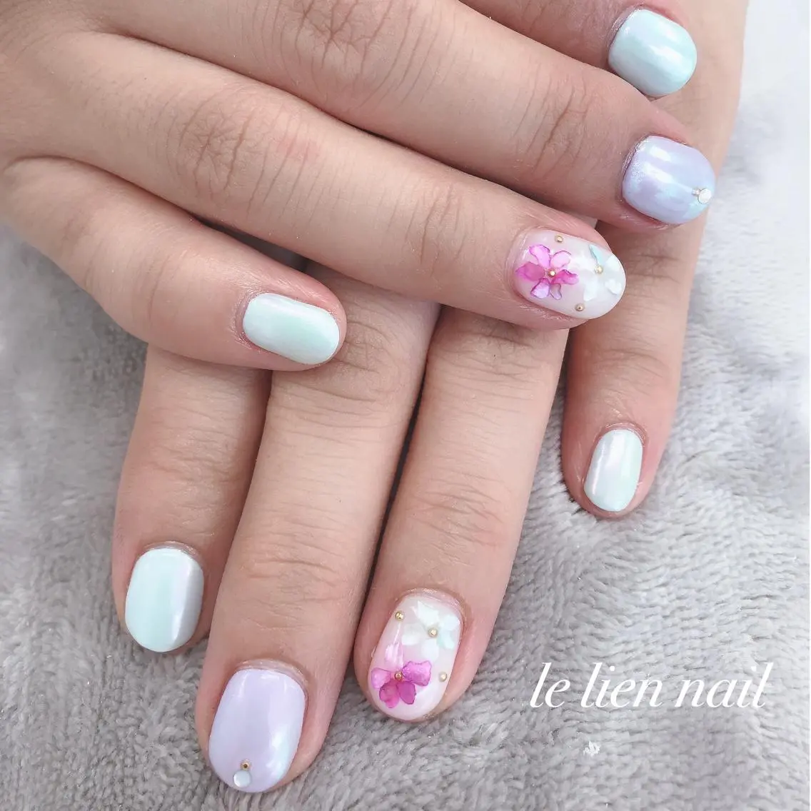 ショート le lien nailのネイルデザイン
