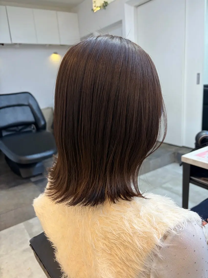 ミディアム カラー 🥀韓国ヘア🥀 宮津真菜のヘアスタイル