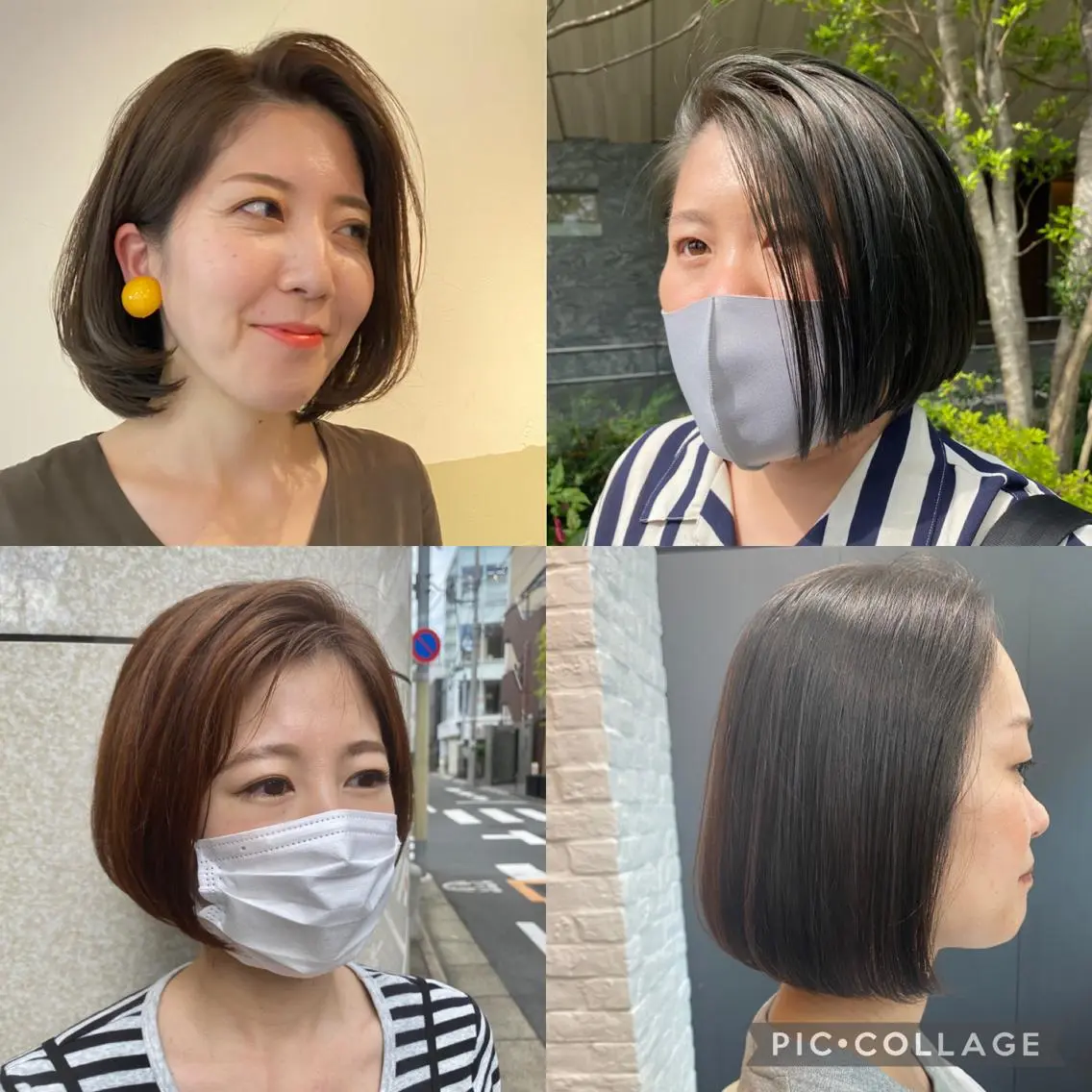 ショート カラー ヘアアレンジ ボブ カット ヘアカラー トリートメント ヘッドスパ ナカジマ ボブ/レイヤーのヘアスタイル