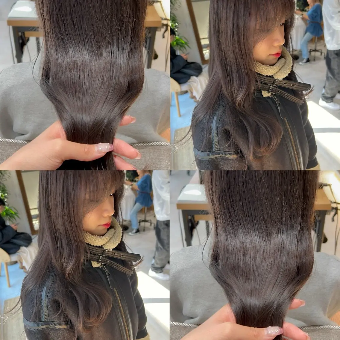 セミロング カラー グレージュ 🎀レイヤー・艶カラ ー🎀YUMEKAのヘアスタイル
