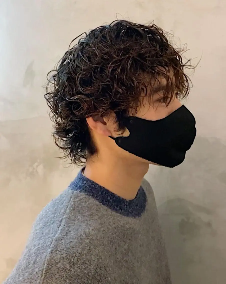 【✨🪐メンズ🪐✨】カット＋ナチュラルパーマ＋眉毛カットの写真