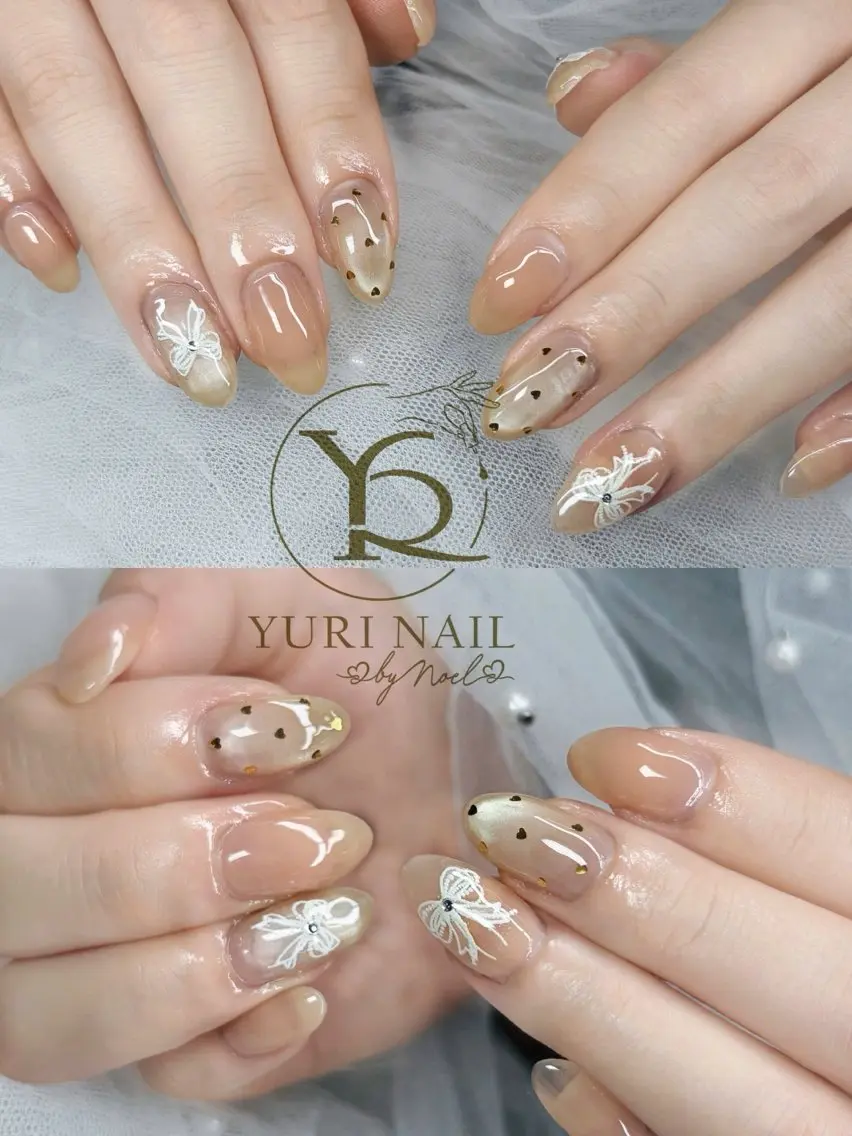 ネイル チークネイル フットネイル グラデーション 韓国ネイル 持ち込み YURI Nail NARITAのネイルデザイン