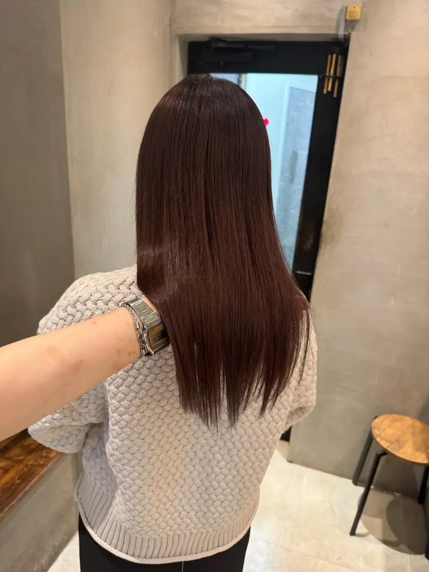 セミロング ヘアカラー トリートメント 新宿/顔周りカット +レイヤー=しずく♩のヘアスタイル