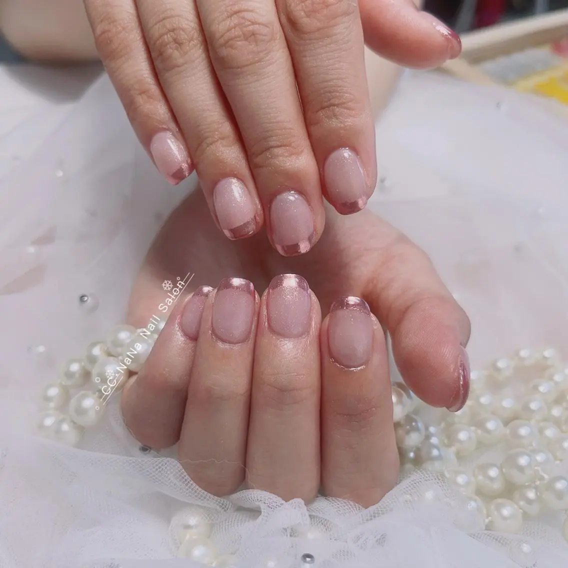 ネイル アートネイル チークネイル フラッシュネイル ジェルネイル キラキラネイル ハンドネイル 💎CC・NaNa 韓国風ネイル🌙Cのネイルデザイン