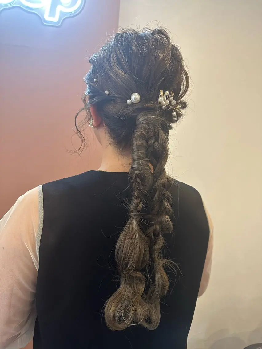 ロング ヘアアレンジ ヘアセット pep natsumiのヘアスタイル