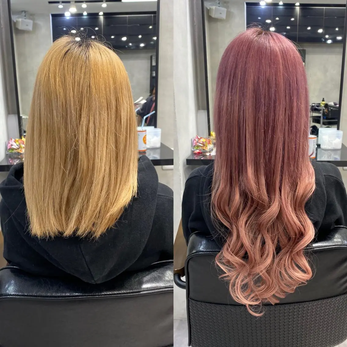 セミロング カラー ヘアアレンジ ショートボブ 編み込みエクステ シールエクステ セミロングパーマ バレイヤージュ FAAM Tsuneのヘアスタイル