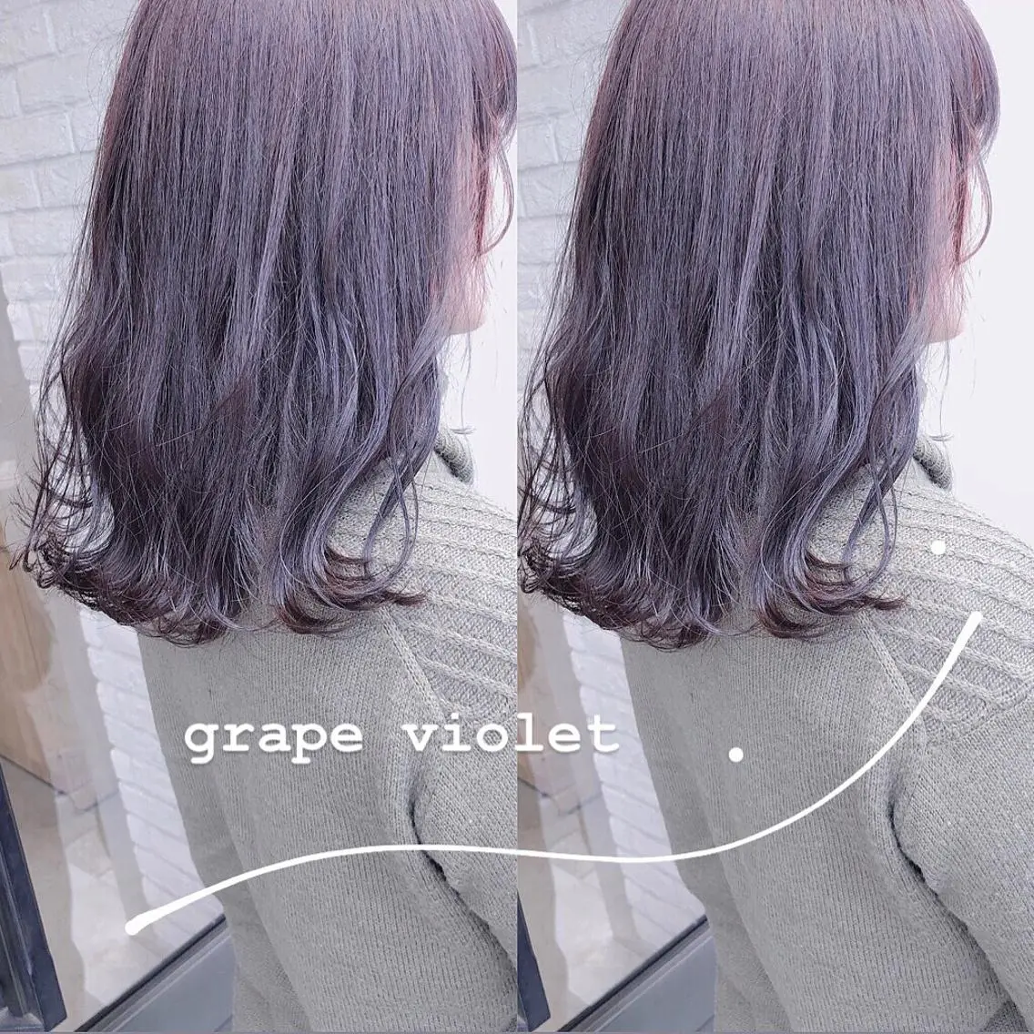 ロング カラー バイオレットカラー misaki🎀 まろみ透け感カラーのヘアスタイル