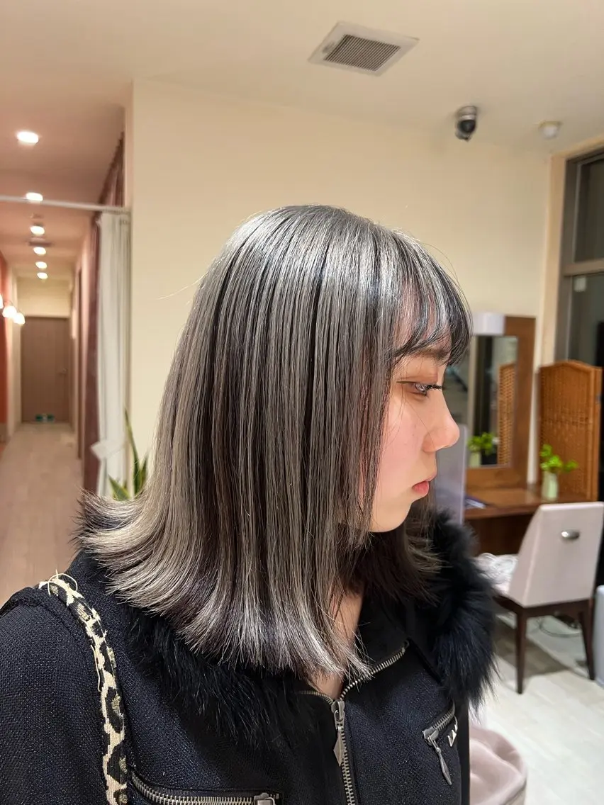 カラー ブリーチ ヘアカラー 旭岡龍明/ハイトーン /ケアブリーチのヘアスタイル