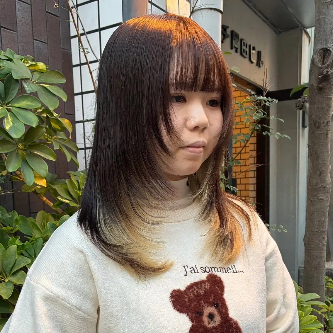 イヤリングカラー+カット+トリートメントの写真