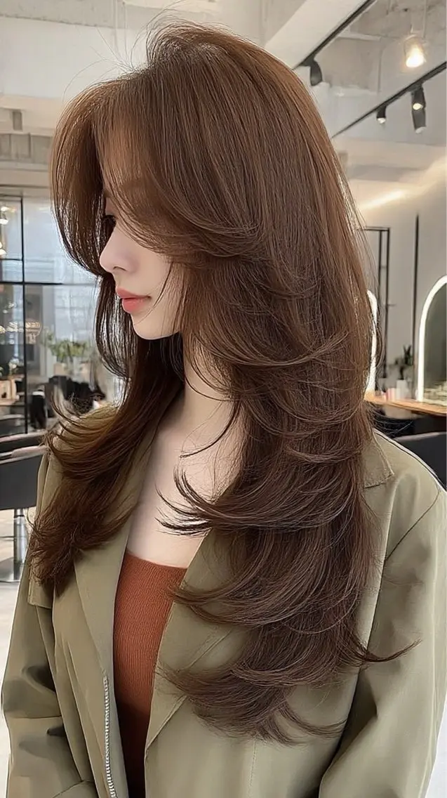 ロング カラー ヘアカラー 韓国×艶ハイトーンが かわいい✨️リオ🍒のヘアスタイル