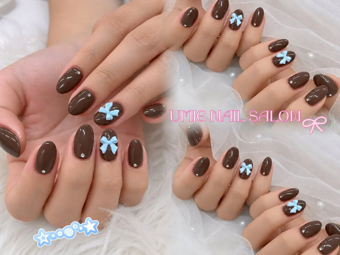 ネイル フットネイル フレンチネイル ジェルネイル ガラスフレンチ マグネットネイル ハンドネイル UMIE NAIL SALONのネイルデザイン