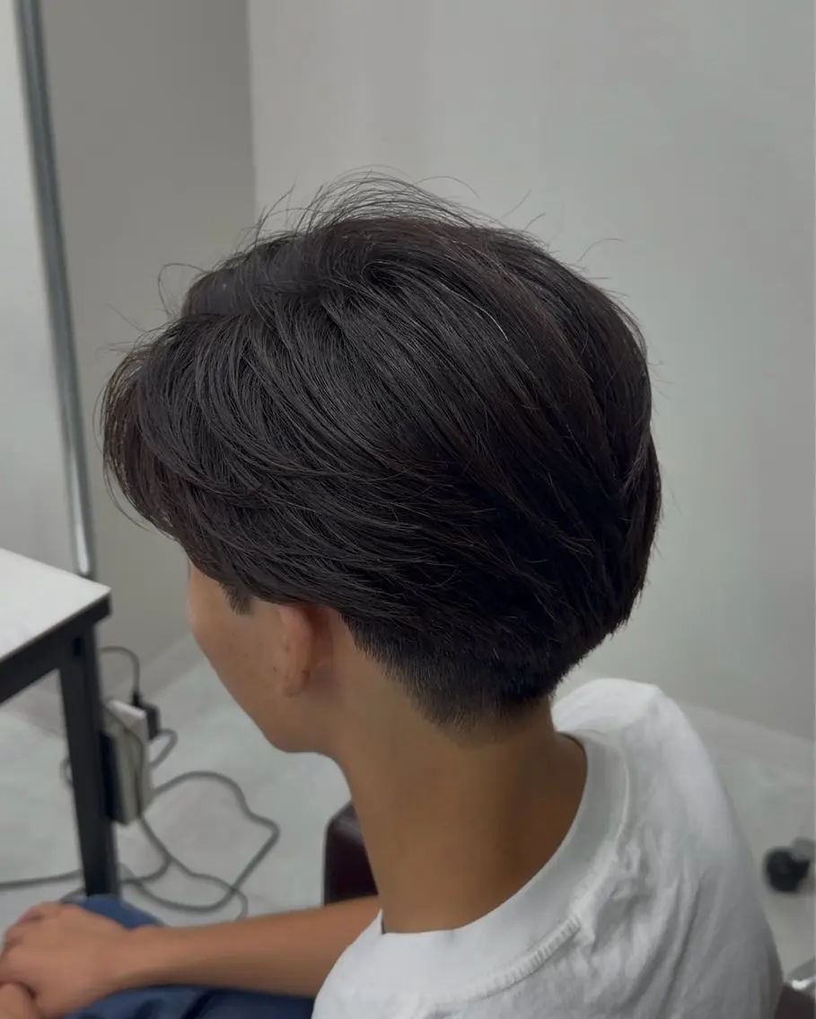 ショート パーマ メンズ カット パーマ メンズパーマ特化/ ウルフ/AOTOのヘアスタイル