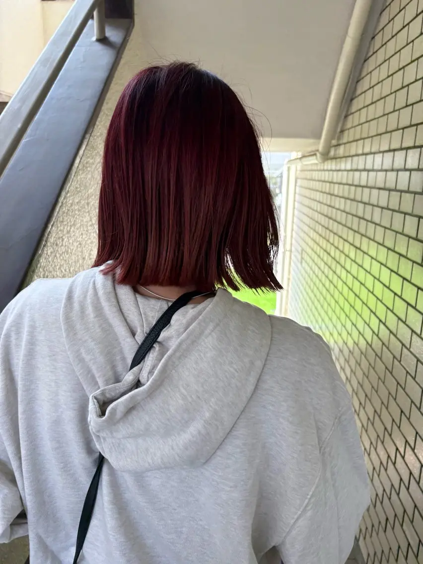 ミディアム カラー ピンクカラー バイオレットカラー バイオレットピンク カット ヘアカラー トリートメント takada kohのヘアスタイル