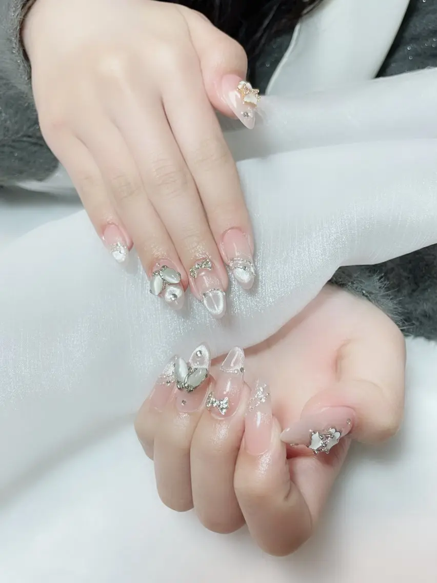 ネイル 長さ出し 持ち込み ネイルチップ Amina nail salonのネイルデザイン