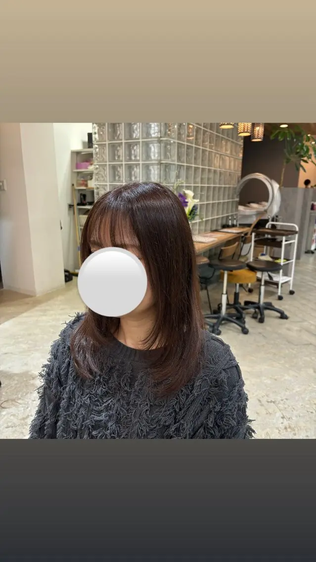 ロング カラー ブラウンカラー レイヤーカット 佐藤 優里のヘアスタイル