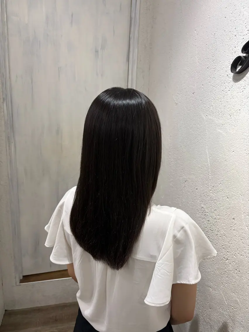 ミディアム 縮毛矯正 🤍カラー /池袋/あい🤍のヘアスタイル