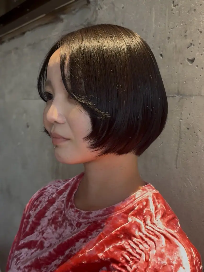 ショート デザイン/ショート 酸性ストレート/あいのヘアスタイル
