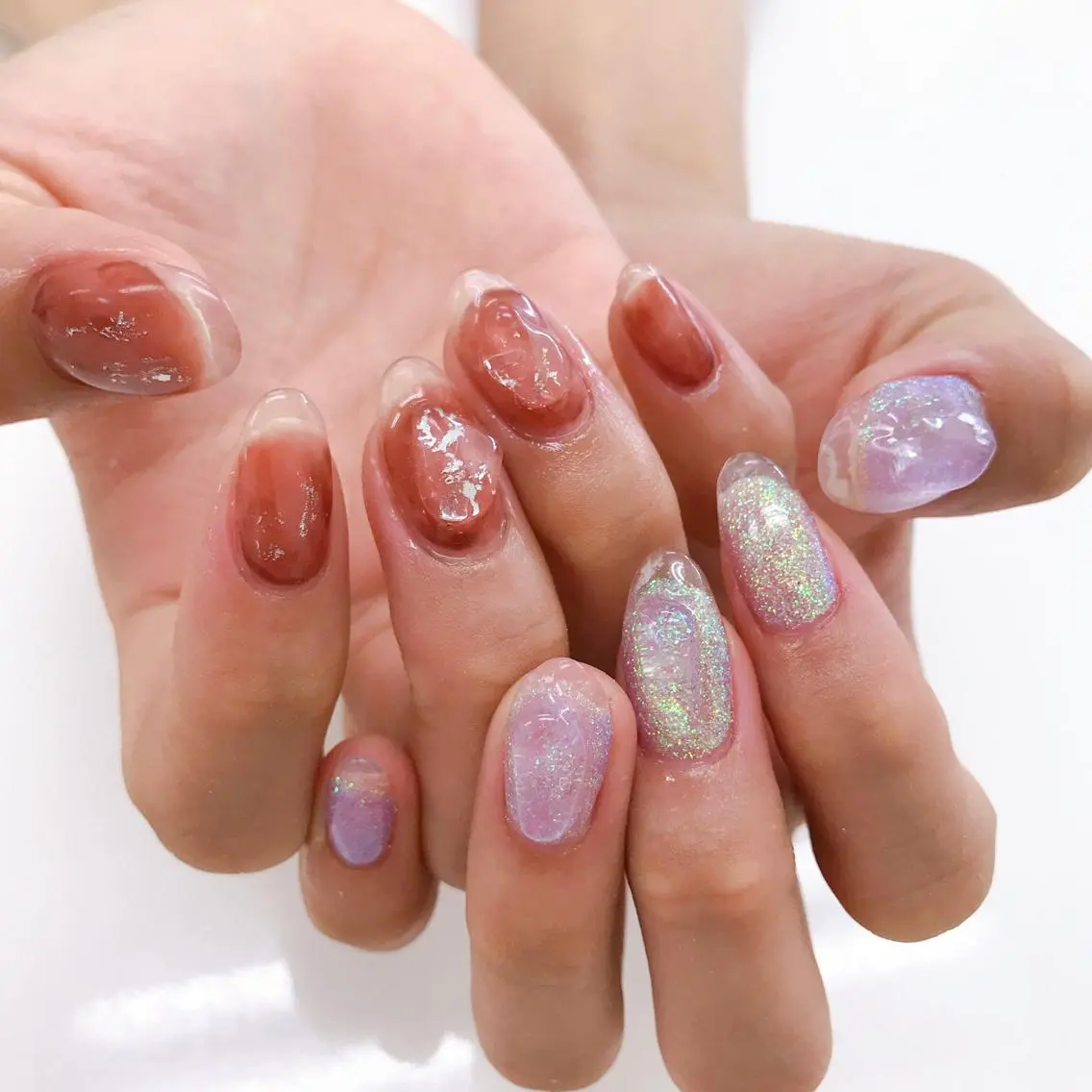 ネイル クリアネイル フレンチネイル スカルプネイル ハンドネイル Hisaka Mikiのネイルデザイン