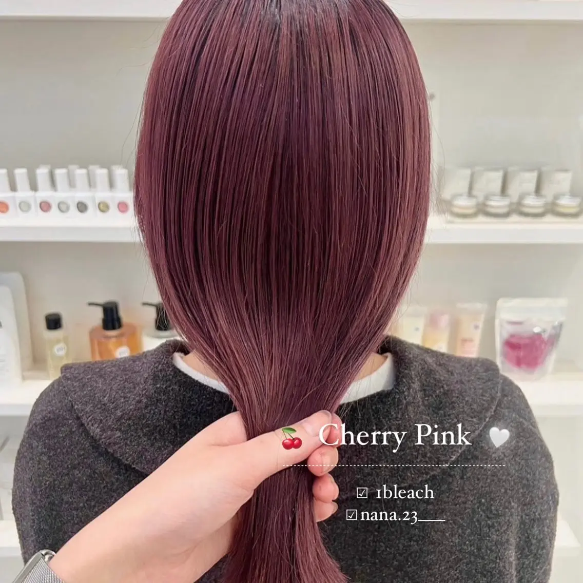 カラー ピンクカラー ヘアカラー トリートメント ParveMix￤ 出石 菜々🥂のヘアスタイル
