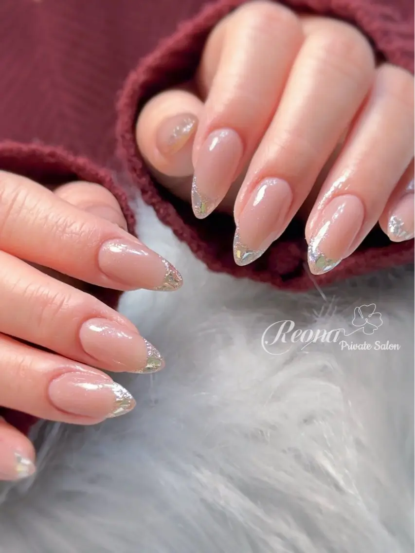 ネイル ジェルネイル ハート マグネットネイル ミラーネイル パラジェル Reona Nailのネイルデザイン