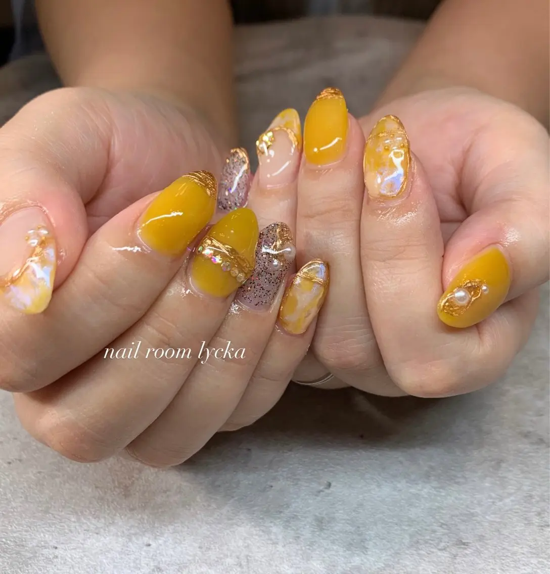 ネイル ネイルルームリッカ 𝐦𝐚𝐲𝐮のネイルデザイン