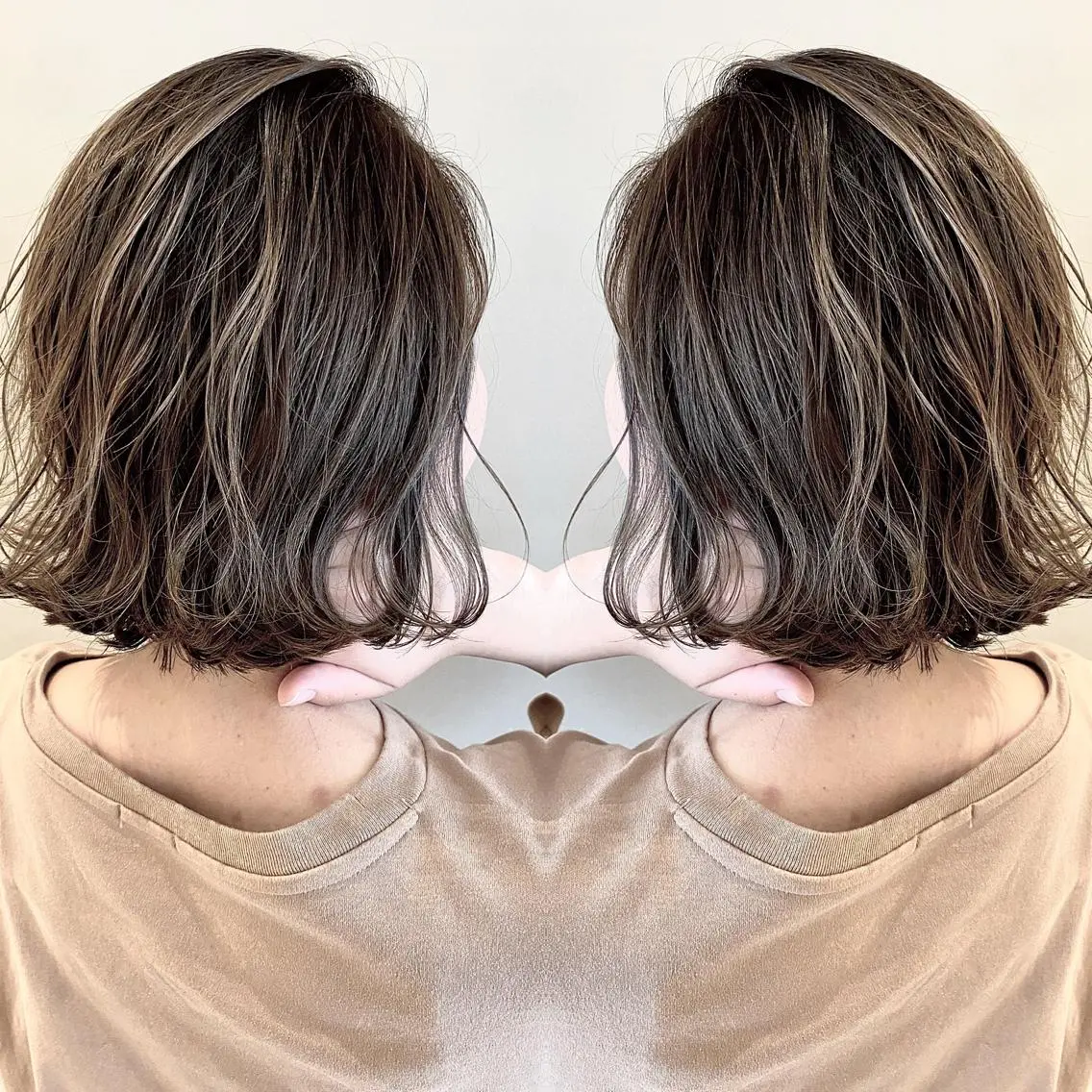 ショート カラー ヘアアレンジ ネイル マツエク・マツパ 透明感カラー ハイライトカラー 外国人風カラー ハイライト ショートヘア 夜23時まで予約🉑 reverieあきらのヘアスタイル