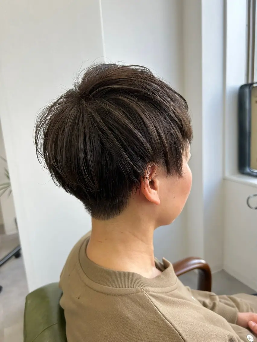 ショート カラー ショートヘア カット ヘアカラー トリートメント SHAFT Ieiriのヘアスタイル