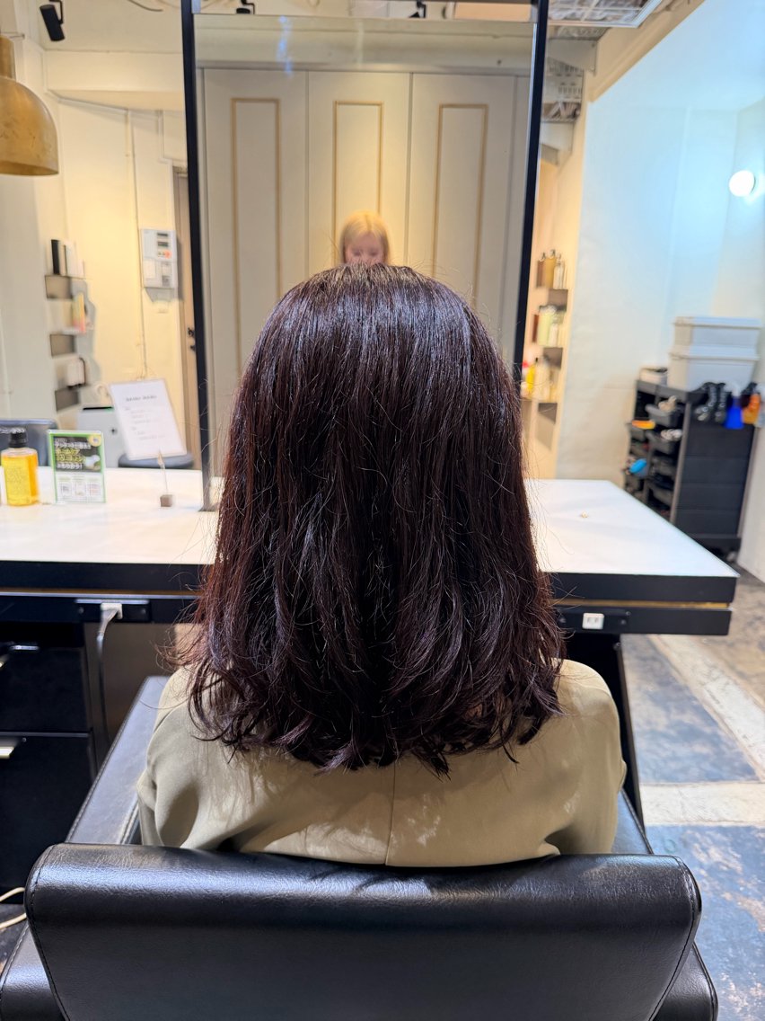 ミディアム パーマ ミディアムパーマ パーマ 🌟ショート/デジパ みつき🌟のヘアスタイル