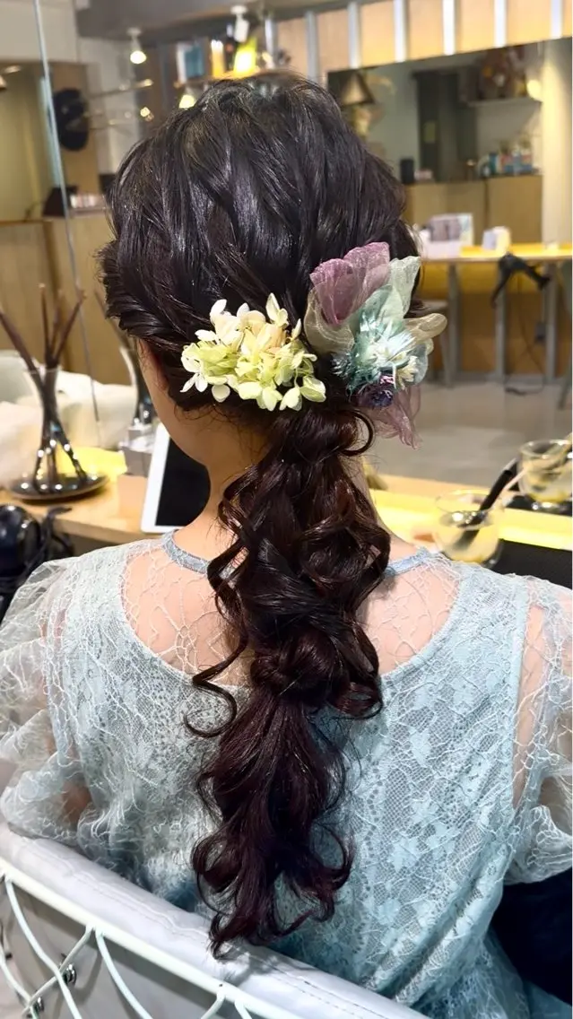 ロング 艶髪/矯正/髪質改善 ヘアアレンジ/西梅田のヘアスタイル
