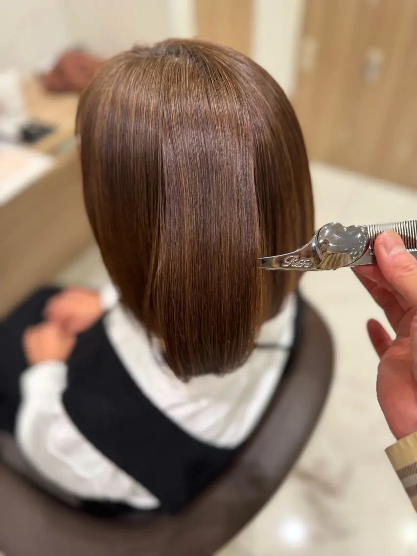 ミディアム カラー カット ヘアカラー トリートメント 指原 仁のヘアスタイル