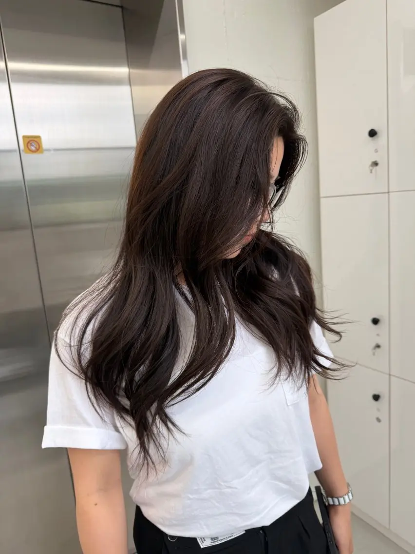 ロング カラー ブリーチ ブラウンカラー 透明感カラー ナチュラルブラウン ブリーチなしカラー ヘアカラー yuki/ブリーチ /デザインカラーのヘアスタイル