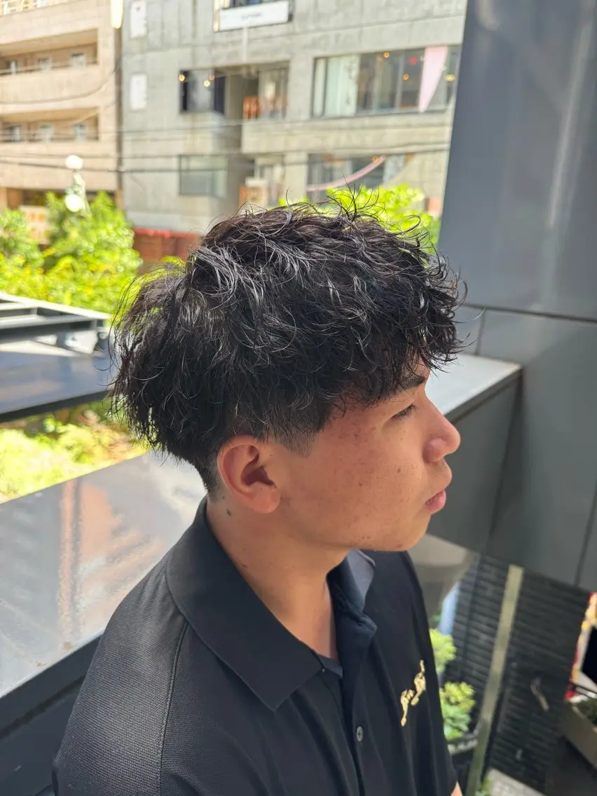 メンズ カット パーマ 河野 悠のヘアスタイル