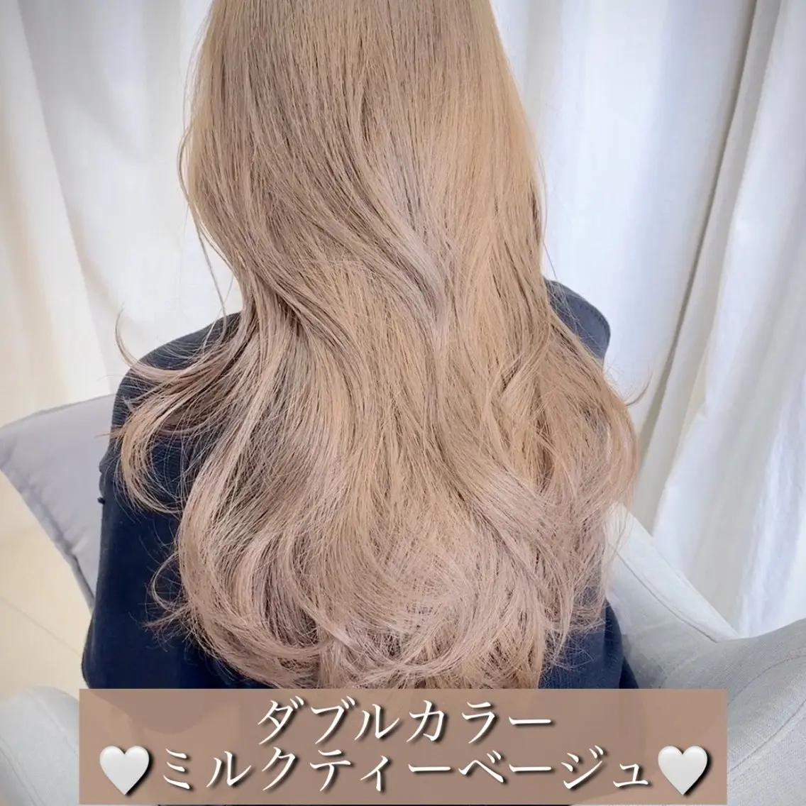 ロング カラー ベージュカラー 黒髪 ブリーチ ブルーカラー ブルーブラック 透明感カラー×小 顔レイヤー♡ヒデさんのヘアスタイル
