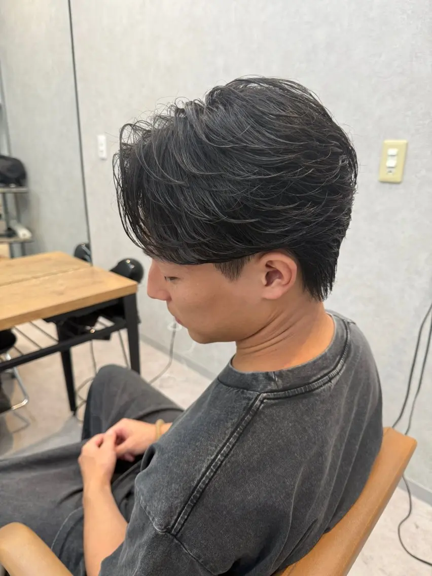 ショート メンズ フェザーパーマ メンズパーマ ショートヘア メンズパーマ職人/ 天神/tatsukiのヘアスタイル
