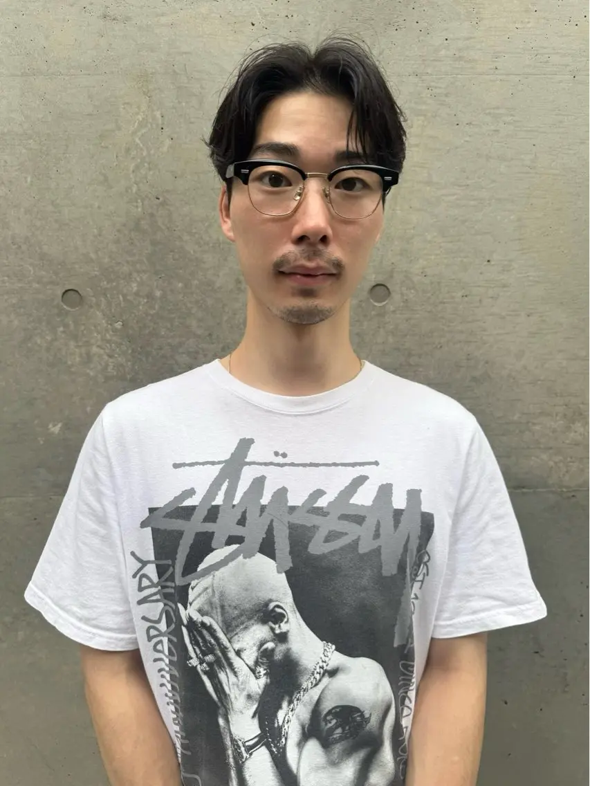 ショート メンズ センターパート 神田橋 翔太郎のヘアスタイル