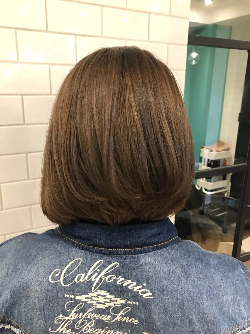 ミディアム カラー カット ヘアカラー トリートメント 🌈髪質改善🌈 過去の1艶サラ体験✨のヘアスタイル