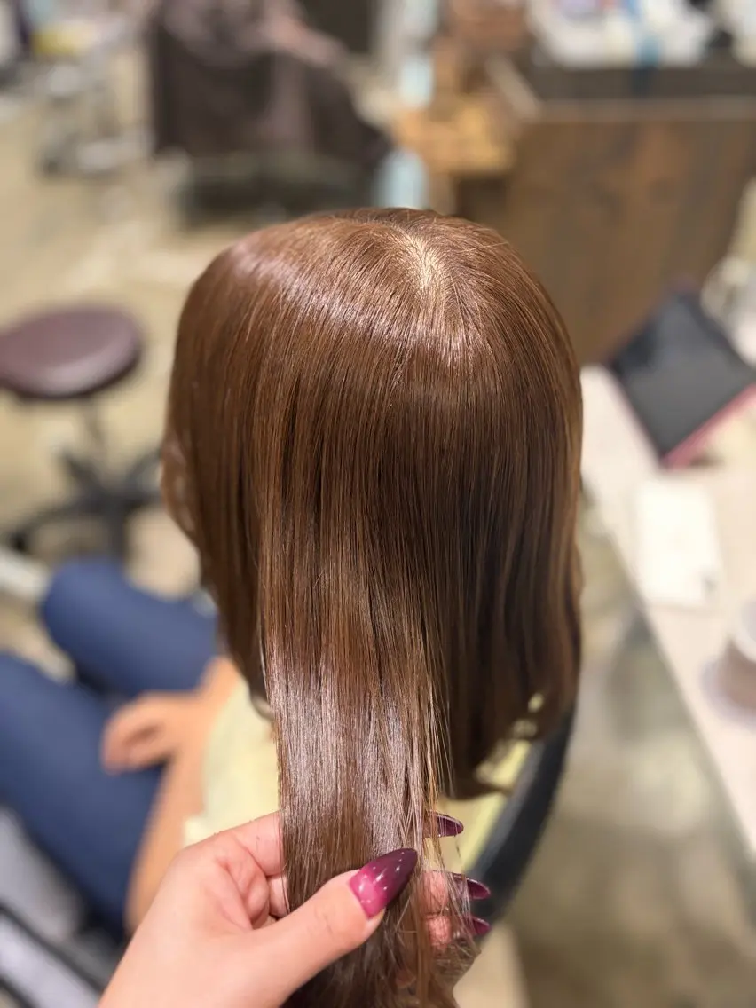 ミディアム ヘアカラー トリートメント Helena_ゆりあ 透明感カラー/まつパのヘアスタイル