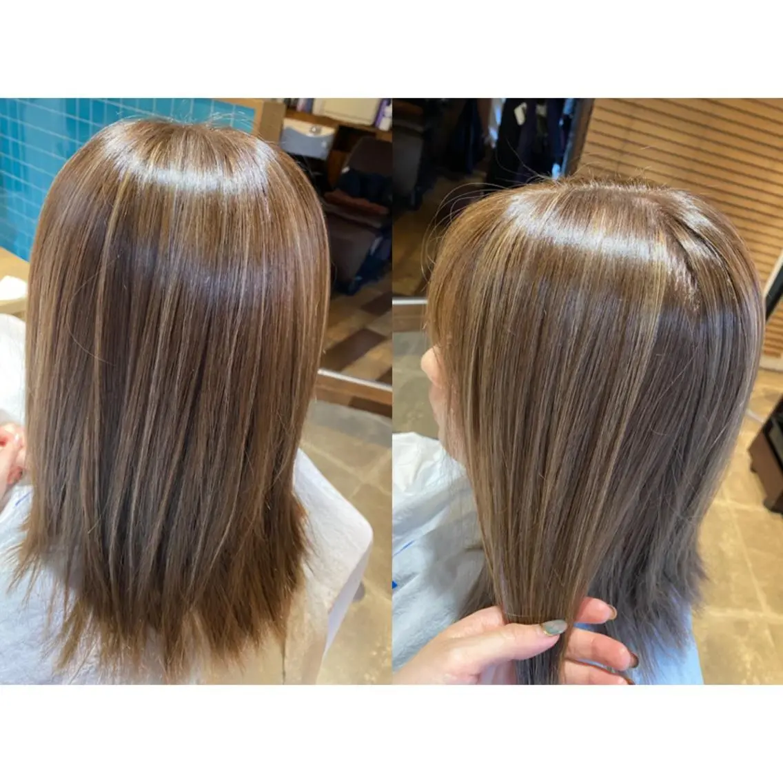 カラー ハイライトカラー 🩵盛れる顔周りヘア EMI🩵のヘアスタイル