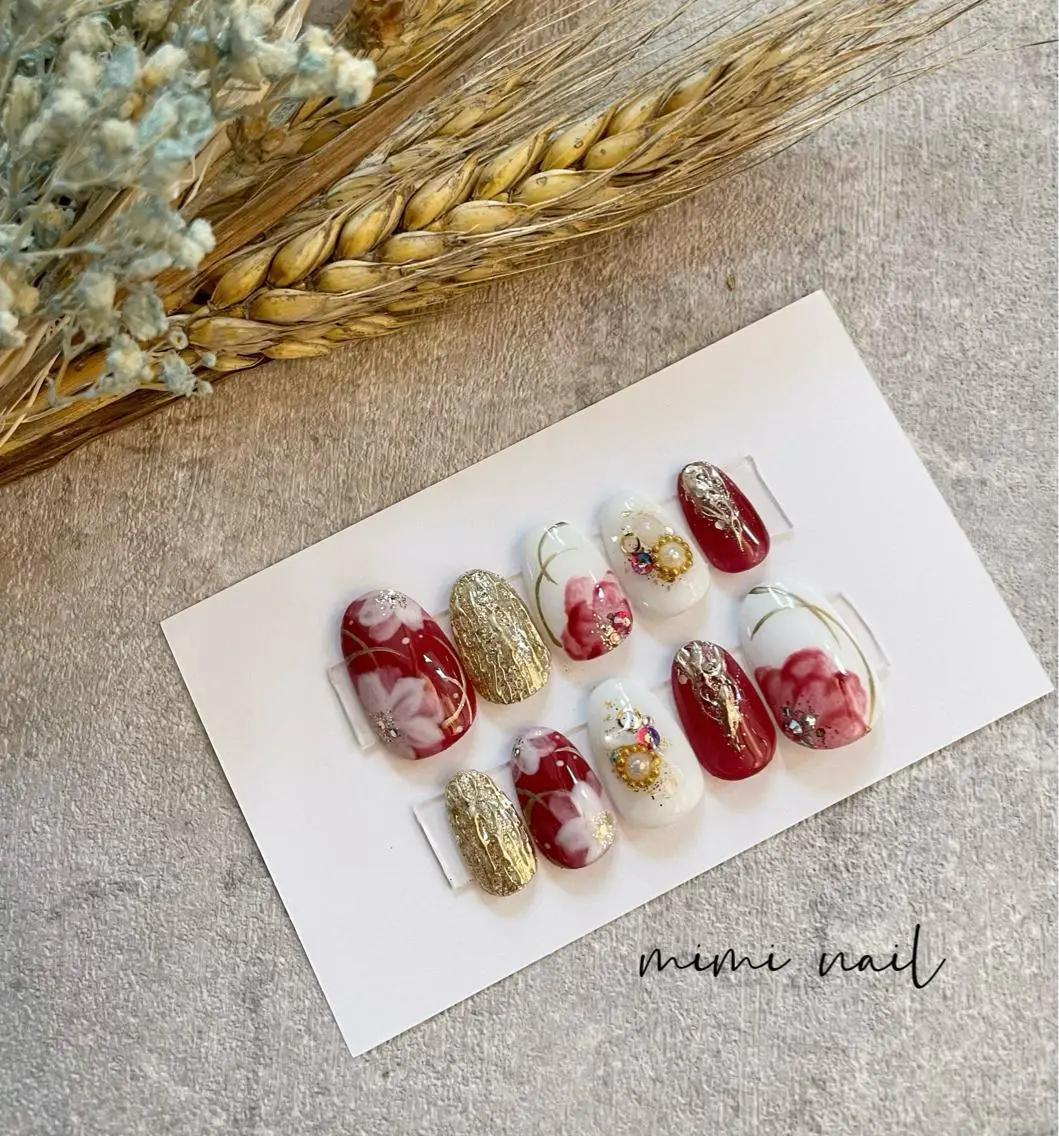ネイル 成人式 ネイルチップ mimi nailのネイルデザイン