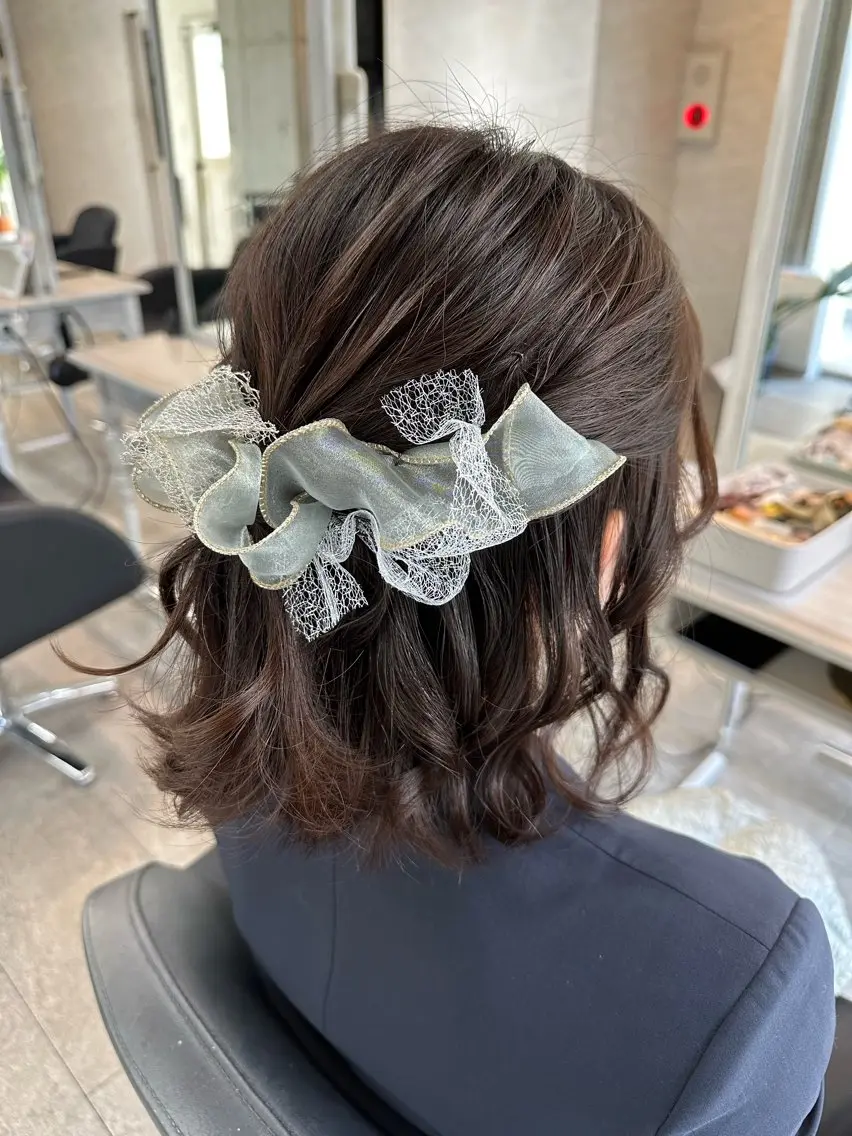 ミディアム ヘアアレンジ はやしほのか| ヘアセット×カラーのヘアスタイル