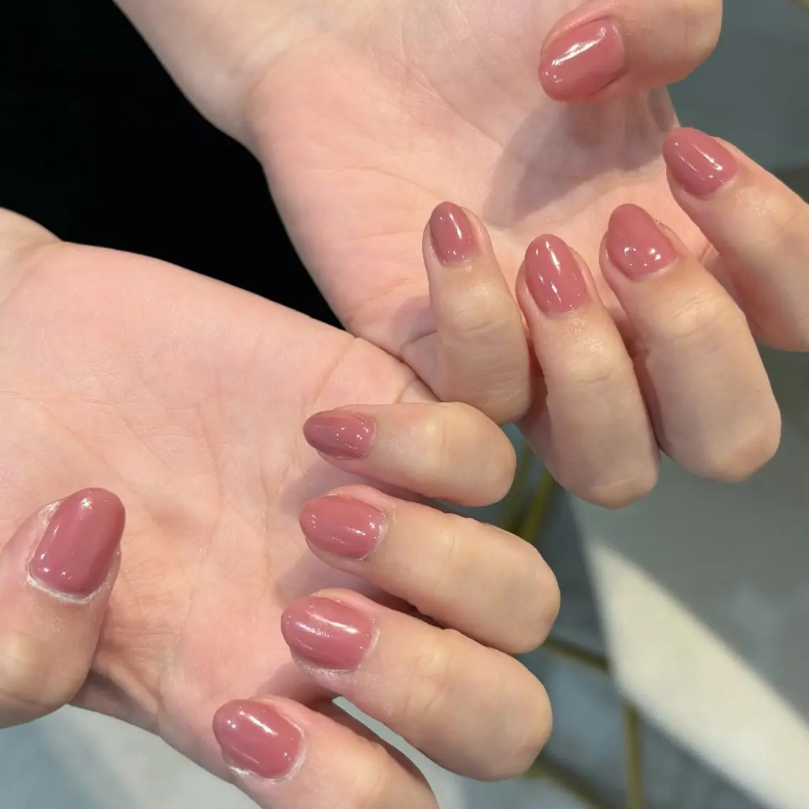 ネイル ワンカラーネイル _white 上本町のネイルデザイン