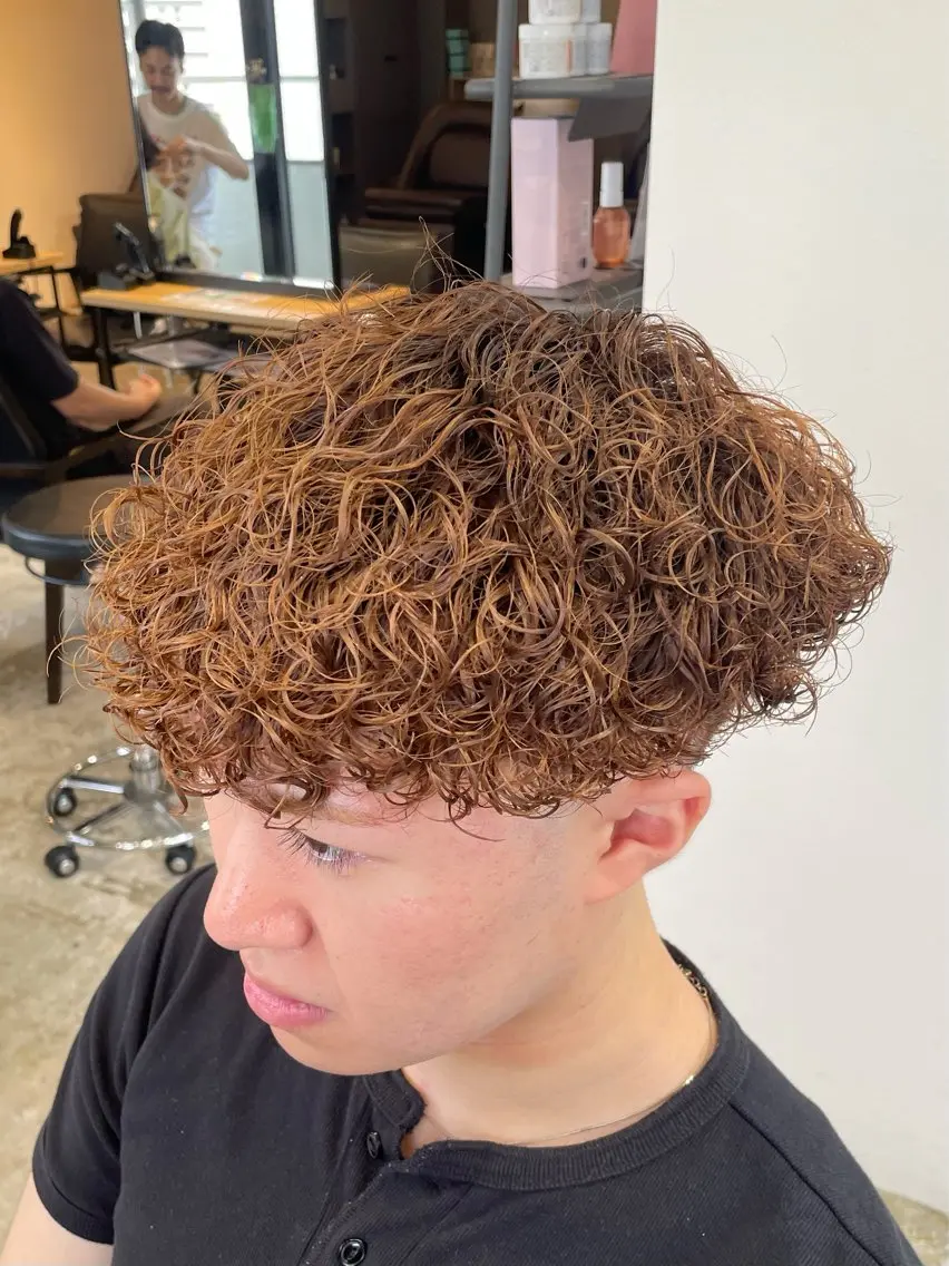 ショート パーマ プードルパーマ 梅田💥Cut/ Perm💥ふみのヘアスタイル
