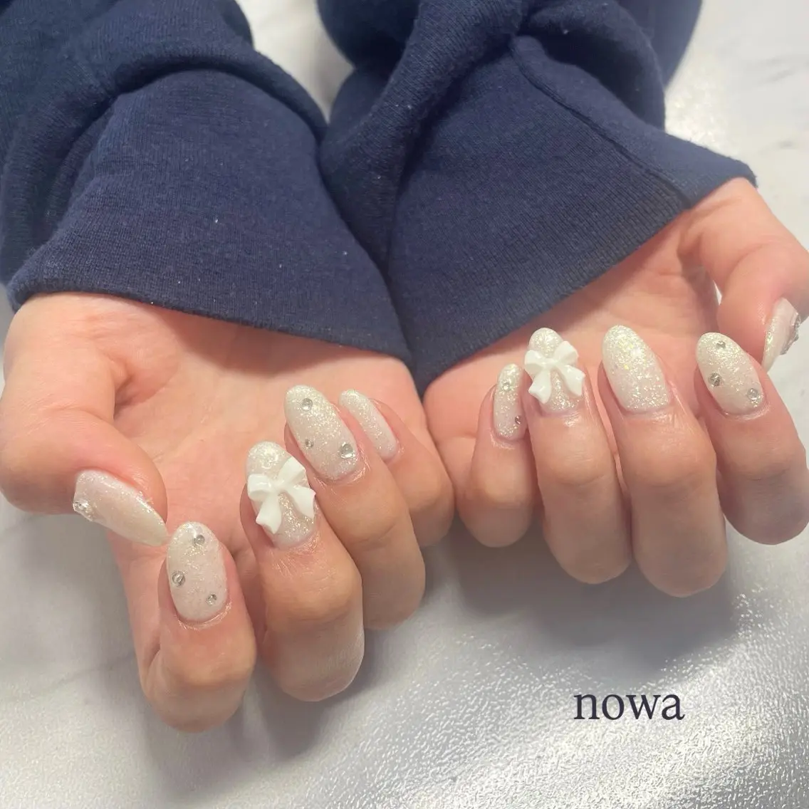 【今だけ限定!持ち込みスタンダードデザイン🎀】練習モデル様メニュー🫧両手で4〜5本のデザインOKの写真