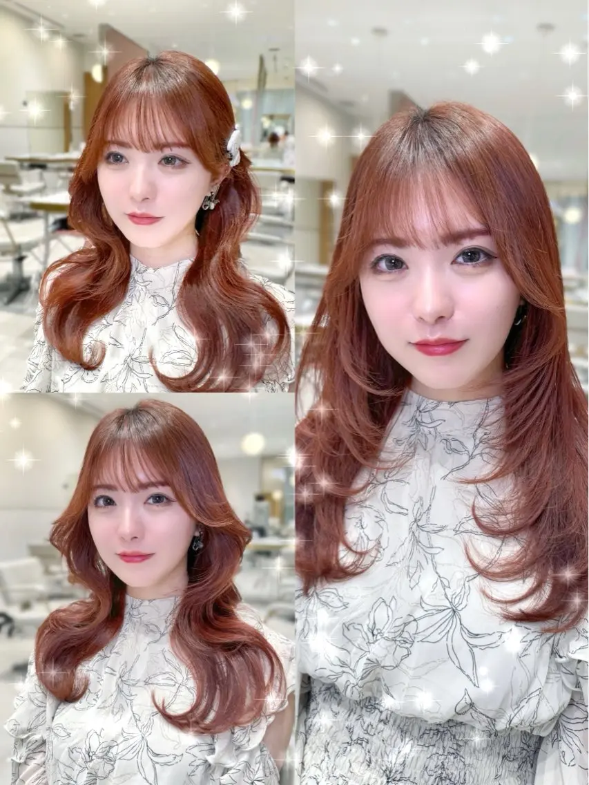 セミロング カラー カット ヘアカラー トリートメント ヘッドスパ ヘアセット 韓国ヘア/レイヤー/ 顔まわり/りょーとのヘアスタイル