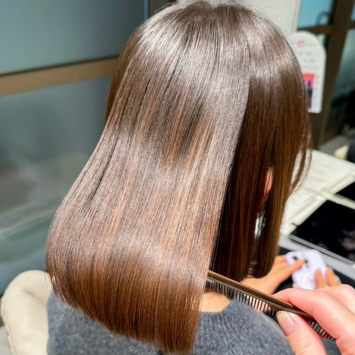 ロング カラー ブラウンカラー 透明感カラー ナチュラルブラウン 井原 涼太のヘアスタイル
